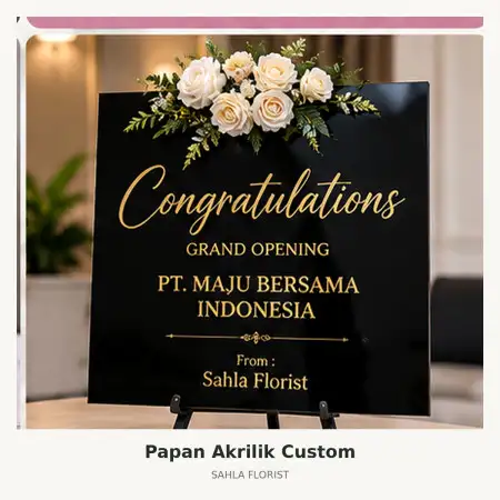 Papan Bunga Akrilik Meruya